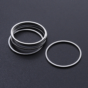 304 Stainless Steel Linking Rings, Laser Cut, Round Ring, Stainless Steel Color, 20x1mm, Inner Diameter: 18mm