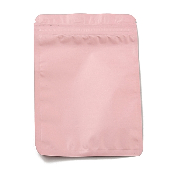 Plastic Packaging Zip Lock Bags, Top Self Seal Pouches, Rectangle, Pink, 15x10.5x0.15cm, Unilateral Thickness: 2.5 Mil(0.065mm)