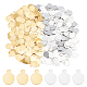 600Pcs 2 Colors Flat Round Iron Charms(IFIN-AR0001-21)-1