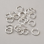 Brass Open Jump Rings, Round, Silver, 15 Gauge, 12.5x1.5mm, Inner Diameter: 9mm(KK-WH0816-067S-04)