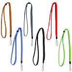 6Pcs 6 Colors Polyester Neck Straps, Name Card Straps, with ABS Plastic Findings, Mixed Color, 515x11x6.5mm, 1pc/color(AJEW-GF0012-18)