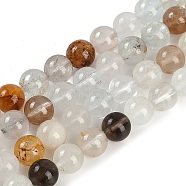 Natural Topaz Beads Strands, Round, 8~8.5mm, Hole: 1.2mm, about 48pcs/strand, 15.55''(39.5cm)(G-H062-A03-02)