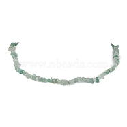 Natural Green Aventurine Chip Beaded Necklace, Golden, 15.94~15.98 inch(40.5~40.6cm)(NJEW-JN04616-14)