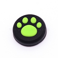 Silicone Replacement Cat Paw Thumb Grip Caps, Thumb Grips Analog Stick Cover, Black, 18x6.5mm, Inner Diameter: 13mm(AJEW-WH0181-02A)
