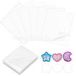 PVC Plastic Sealing Protective Films, Transparent Sealing Film Stickers Free Cutting for Resin Shaker Moulds, Rectangle, Clear, 80x65x0.2mm(FIND-OC0001-22)