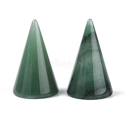 Natural Green Aventurine Ring Display Stands, Cone Shape, 2.45~2.55x3.9~4.1cm(G-T144-06F)