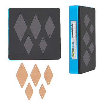1Pc Wood Cutting Dies, with Steel, for DIY Scrapbooking/Photo Album, Leather Craft, Rhombus, 100x100x9mm