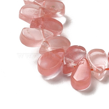 Cherry Quartz Glass Beads Strands(G-B064-B49)-4