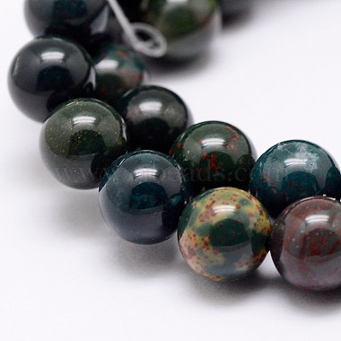 Natural Indian Bloodstone Beads Strands(X-G-P257-07-8mm)-3