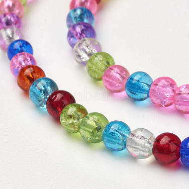 Crackle Glass Beads Strands(GGM001)-2