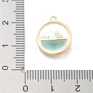 Brass Inlay Glass Pendants(KK-Z061-06G)-3