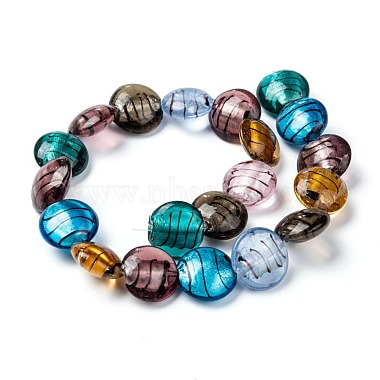 Handmade Silver Foil Glass Beads Strands(SL109)-2