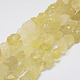 Raw Rough Natural Lemon Quartz Bead Strands(G-F403-05)-1