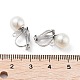 304 Stainless Steel Clip-on Earring Findings with Imitation Pearl Plastic Beaded(STAS-H216-03B-P)-3
