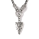 304 Collier avec pendentif en forme de tête de gragon en acier inoxydable pour homme(NJEW-K278-10AS)-1