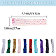 10Pcs 10 Color Wide Stretch Sparkling Polyester Headband(OHAR-GF0001-26)-2