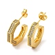 Brass Micro Pave Clear Cubic Zirconia Stud Earrings for Women(EJEW-A040-09G)-1