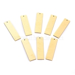 304 Stainless Steel Pendants, Mirror Polished Finish, Stamping Blank Tag, Laser Cut, Rectangle, Golden, 34x9x1mm, Hole: 1.2mm(STAS-F267-16G)