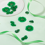 12Pcs 3 Styles Resin Lotus Leaf/Frog Micro Landscape Scene Ornaments, Micro Landscape Dollhouse Accessories, Pretending Prop Decorations, Green, 14~25x12.5~26x4~12mm, 4pcs/style(AJEW-LP0003-38)