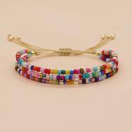 Bohemian Style Colorful Beaded Friendship Bracelet Handmade for Women(WE2022)