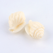 Synthetic Coral Beads, Conch Shell, 17.5x12.5x11mm, Hole: 1.5mm(CORA-Q028-07)