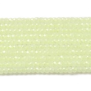 Synthetic Luminous Stone Beads Strands, Faceted, Barrel, Glow in the Dark, Light Green, 3x2mm, Hole: 0.6mm, about 156pcs/strand, 14.17 inch(36cm)(G-C086-01A-06)