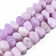 Natural Kunzite Beads Strands, Nuggets, Faceted, 10~13x9~11x6~8mm, Hole: 1.2mm, about 26~27pcs/strand, 7.48 inch(19cm)(X-G-S376-008)