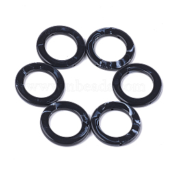 Acrylic Bead Frame, Imitation Gemstone Style, Ring, Black, 41x4.5mm, Hole: 2mm(X-OACR-S021-17E)