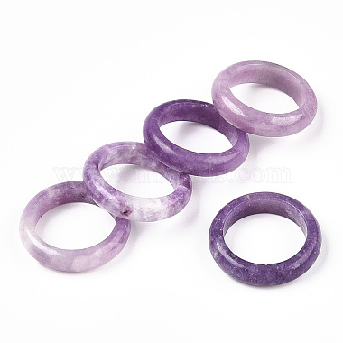 Natural Lilac Jade Finger Rings(PW-WG87157-08)-3
