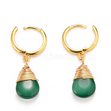 Brass Huggie Hoop Earrings(EJEW-JE04399-04)-2