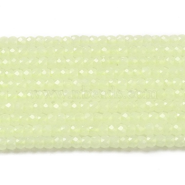 Light Green Round Synthetic Gemstone Beads