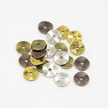 Mixed Color Disc Alloy Spacer Beads
