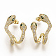 Brass Micro Pave Clear Cubic Zirconia Stud Earrings(EJEW-S208-048)-1