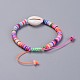 Eco-Friendly Handmade Polymer Clay Heishi Beads Kids Braided Bracelets(BJEW-JB04317)-5