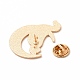 Moon with Cat Enamel Pin(JEWB-B005-04B)-3