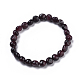 Natural Garnet Bead Stretch Bracelets(BJEW-K213-26)-2