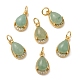Natural Mixed Stone Teardrop Charms(G-A034-01G)-2