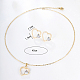 Clear Cubic Zirconia Heart Jewelry Set with Plastic Imitation Pearl(ZC3739-1)-4