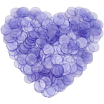 200Pcs Plastic Sheets, Flat Round, Medium Purple, 18.5x1.5mm(KY-SP0001-17B)