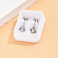 Chic Casual Commute Minimalist Tea Flower Pearl Women's Stud Earrings, Silver(JR2012)