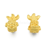 Alloy European Beads, Large Hole Beads, Matte Style, Goldfish, Matte Gold Color, 16x10x8mm, Hole: 5mm(FIND-G035-64MG)