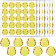 PVC Plastic Waterproof Stickers, Dot Round Self-adhesive Decals, for Helmet, Laptop, Cup, Suitcase Decor, Baseball Pattern, 195x195mm, 25pcs/sheet(DIY-WH0386-18H)