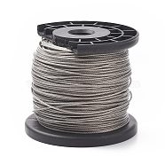 (Defective Closeout Sale: Defective Spool), Tiger Tail Wire, Soft Flexible 304 Stainless Steel Jewelry Wire, for Jewelry Making, Stainless Steel Color, 1.5mm, about 328.08 Feet(100m)/Roll(TWIR-XCP0001-12)