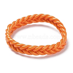 Plastic Cord Braided Stretch Bracelets, Goldenrod, Inner Diameter: 2-3/8 inch(6cm)(BJEW-R313-03E)