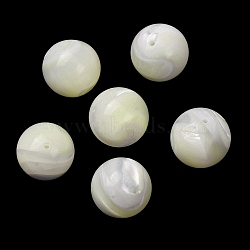 Natural Trochid Shell/Trochus Shell Beads, Smooth Round, Half Drilled, White, 11.5~12mm, Hole: 1mm(SH-CBA2978-22)