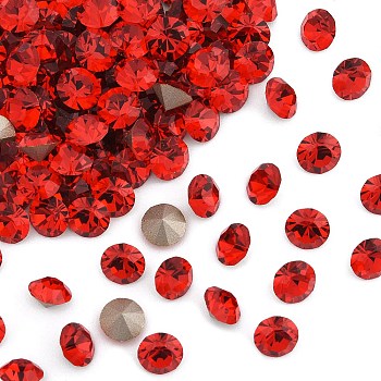 Preciosa&reg MAXIMA Crystal Round Stones, Czech Crystal, Dura Foiling, Round(431 11 615 Chaton), 90070 Light Siam, SS39(8.15~8.4mm)