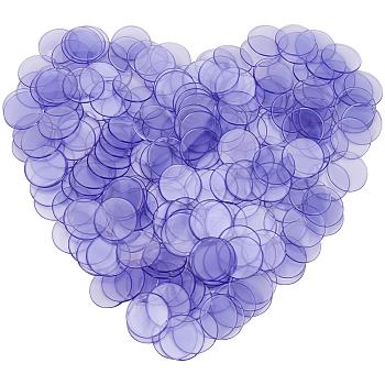 200Pcs Plastic Sheets, Flat Round, Medium Purple, 18.5x1.5mm