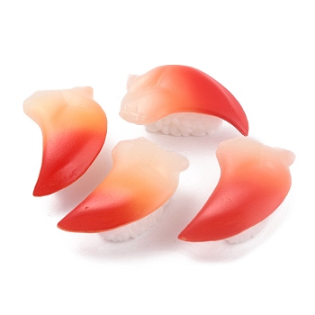 Artificial Plastic Sushi Sashimi Model, Imitation Food, for Display Decorations, Red Fish Sushi, Red, 51x33x20mm