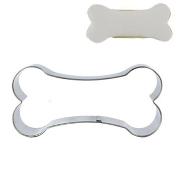 304 Stainless Steel Cookie Cutters, Cookies Moulds, DIY Biscuit Baking Tool, Bone, Stainless Steel Color, 77x35x17.5mm