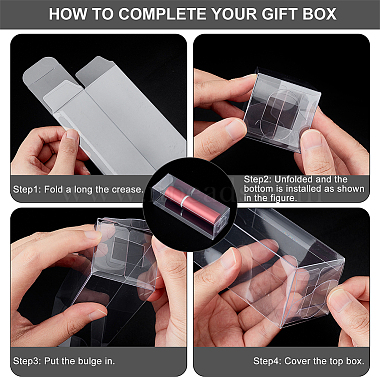 nbeads 30шт. Прямоугольная прозрачная пластиковая коробка из ПВХ в подарочной упаковке(CON-NB0002-11)-3